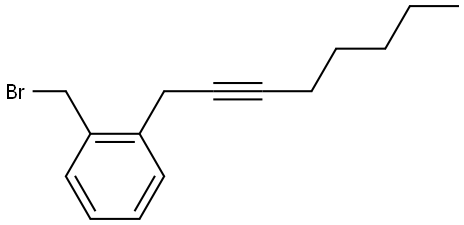 1-(bromomethyl)-2-(oct-2-yn-1-yl)benzene Structure