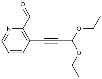 3-(3,3-Diethoxy-1-propyn-1-yl)-2-pyridinecarboxaldehyde Structure