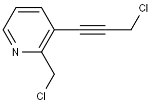 2-(chloromethyl)-3-(3-chloroprop-1-yn-1-yl)pyridine Structure