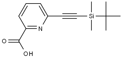 6-[2-[(1,1-Dimethylethyl)dimethylsilyl]ethynyl]-2-pyridinecarboxylic acid Structure