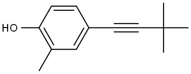 4-(3,3-Dimethyl-1-butyn-1-yl)-2-methylphenol Structure