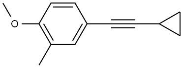 4-(2-Cyclopropylethynyl)-1-methoxy-2-methylbenzene Structure