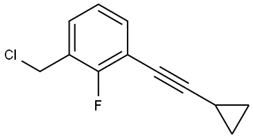 1-(chloromethyl)-3-(cyclopropylethynyl)-2-fluorobenzene Structure