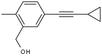 5-(2-Cyclopropylethynyl)-2-methylbenzenemethanol Structure