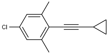 5-Chloro-2-(2-cyclopropylethynyl)-1,3-dimethylbenzene Structure