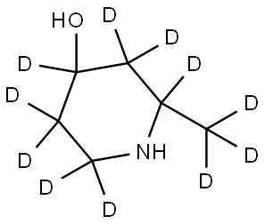 2-(methyl-d3)piperidin-2,3,3,4,5,5,6,6-d8-4-ol 구조식 이미지