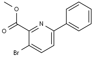 methyl 3-bromo-6-phenylpicolinate Structure