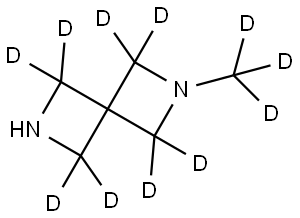 2-(methyl-d3)-2,6-diazaspiro[3.3]heptane-1,1,3,3,5,5,7,7-d8 Structure