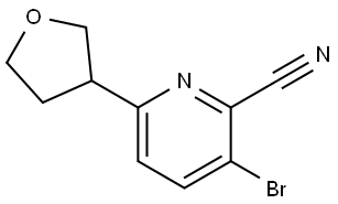3-bromo-6-(tetrahydrofuran-3-yl)picolinonitrile Structure