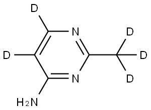 2-(methyl-d3)pyrimidin-5,6-d2-4-amine 구조식 이미지