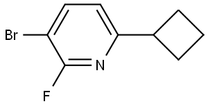 3-bromo-6-cyclobutyl-2-fluoropyridine Structure