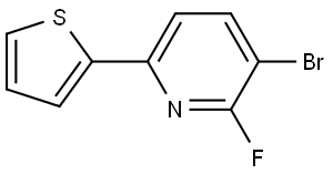 3-bromo-2-fluoro-6-(thiophen-2-yl)pyridine Structure