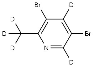 3,5-dibromo-2-(methyl-d3)pyridine-4,6-d2 Structure