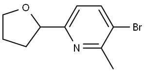 3-bromo-2-methyl-6-(tetrahydrofuran-2-yl)pyridine Structure
