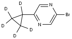 2-bromo-5-(cyclopropyl-d5)pyrazine Structure