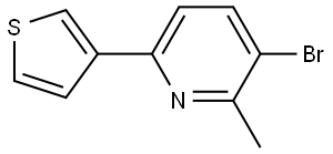 3-bromo-2-methyl-6-(thiophen-3-yl)pyridine Structure