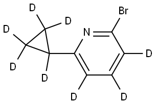 2-bromo-6-(cyclopropyl-d5)pyridine-3,4,5-d3 구조식 이미지