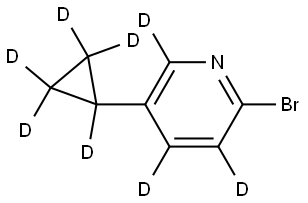 2-bromo-5-(cyclopropyl-d5)pyridine-3,4,6-d3 Structure