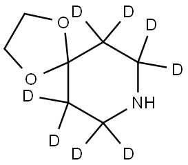 1,4-dioxa-8-azaspiro[4.5]decane-6,6,7,7,9,9,10,10-d8 구조식 이미지