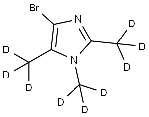 4-bromo-1,2,5-tris(methyl-d3)-1H-imidazole 구조식 이미지