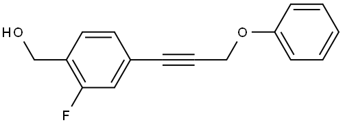 2-Fluoro-4-(3-phenoxy-1-propyn-1-yl)benzenemethanol Structure