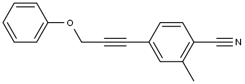 2-Methyl-4-(3-phenoxy-1-propyn-1-yl)benzonitrile Structure