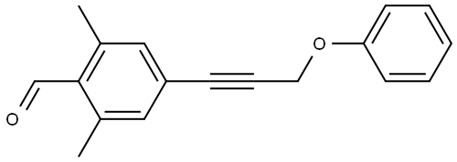 2,6-Dimethyl-4-(3-phenoxy-1-propyn-1-yl)benzaldehyde Structure