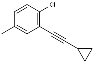 1-Chloro-2-(2-cyclopropylethynyl)-4-methylbenzene Structure