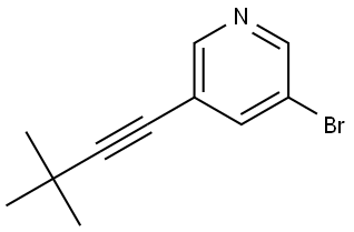 3-Bromo-5-(3,3-dimethyl-1-butyn-1-yl)pyridine Structure