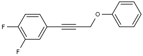 1,2-Difluoro-4-(3-phenoxy-1-propyn-1-yl)benzene Structure