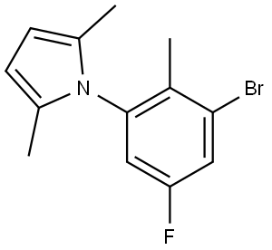 1-(3-Bromo-5-fluoro-2-methylphenyl)-2,5-dimethyl-1H-pyrrole Structure