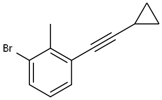 1-Bromo-3-(2-cyclopropylethynyl)-2-methylbenzene Structure