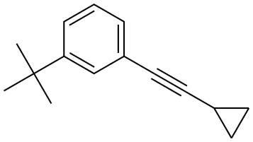 1-(2-Cyclopropylethynyl)-3-(1,1-dimethylethyl)benzene Structure