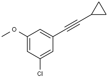 1-Chloro-3-(2-cyclopropylethynyl)-5-methoxybenzene Structure