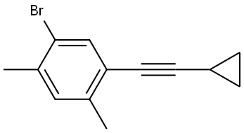 1-Bromo-5-(2-cyclopropylethynyl)-2,4-dimethylbenzene Structure