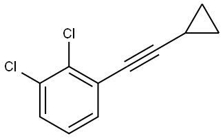 1,2-Dichloro-3-(2-cyclopropylethynyl)benzene Structure