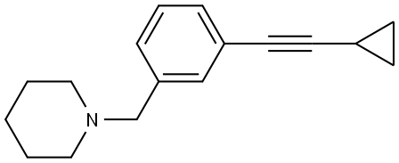 1-[[3-(2-Cyclopropylethynyl)phenyl]methyl]piperidine Structure