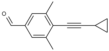 4-(2-Cyclopropylethynyl)-3,5-dimethylbenzaldehyde Structure