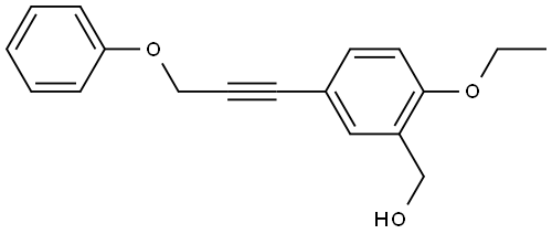 2-Ethoxy-5-(3-phenoxy-1-propyn-1-yl)benzenemethanol Structure