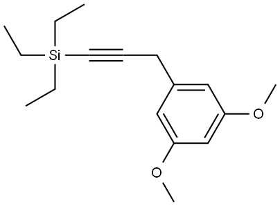 1,3-Dimethoxy-5-[3-(triethylsilyl)-2-propyn-1-yl]benzene Structure