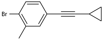 1-Bromo-4-(2-cyclopropylethynyl)-2-methylbenzene Structure