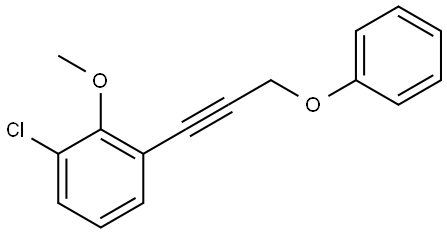 1-Chloro-2-methoxy-3-(3-phenoxy-1-propyn-1-yl)benzene Structure