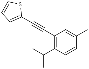 2-[2-[5-Methyl-2-(1-methylethyl)phenyl]ethynyl]thiophene Structure