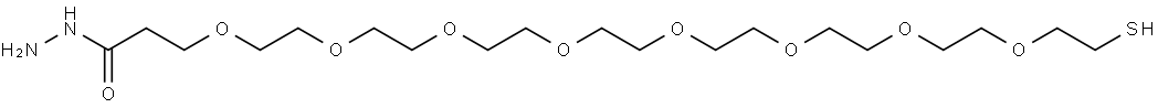 1-sulfanyl-3,6,9,12,15,18,21,24-octaoxaheptacosane-27-hydrazide Structure