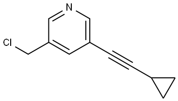 3-(chloromethyl)-5-(cyclopropylethynyl)pyridine Structure