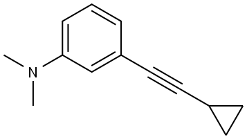 3-(2-Cyclopropylethynyl)-N,N-dimethylbenzenamine Structure