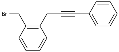 1-(bromomethyl)-2-(3-phenylprop-2-yn-1-yl)benzene Structure