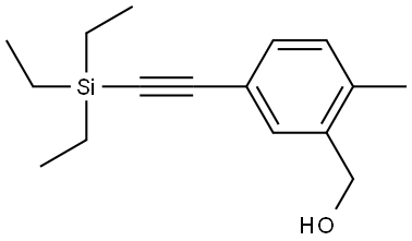 2-Methyl-5-[2-(triethylsilyl)ethynyl]benzenemethanol Structure