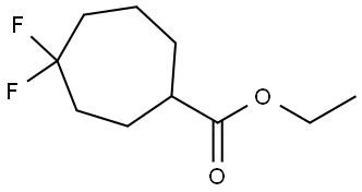 ethyl 4,4-difluorocycloheptane-1-carboxylate Structure