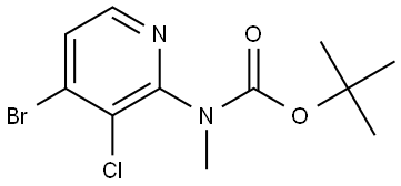 tert-butyl (4-bromo-3-chloropyridin-2-yl)(methyl)carbamate Structure